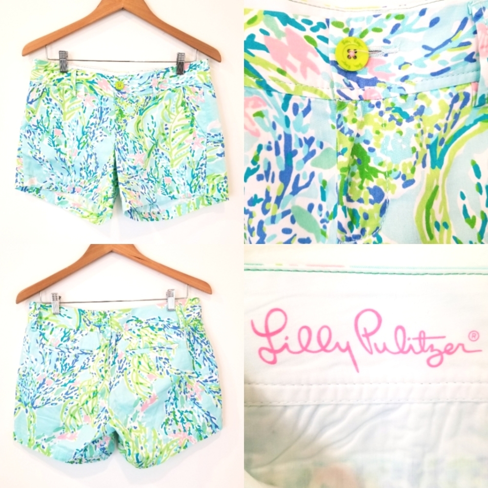 Lily Pulitzer The Callahan Short Skye Blue - Blue Heaven Multi Print Coastal Sea